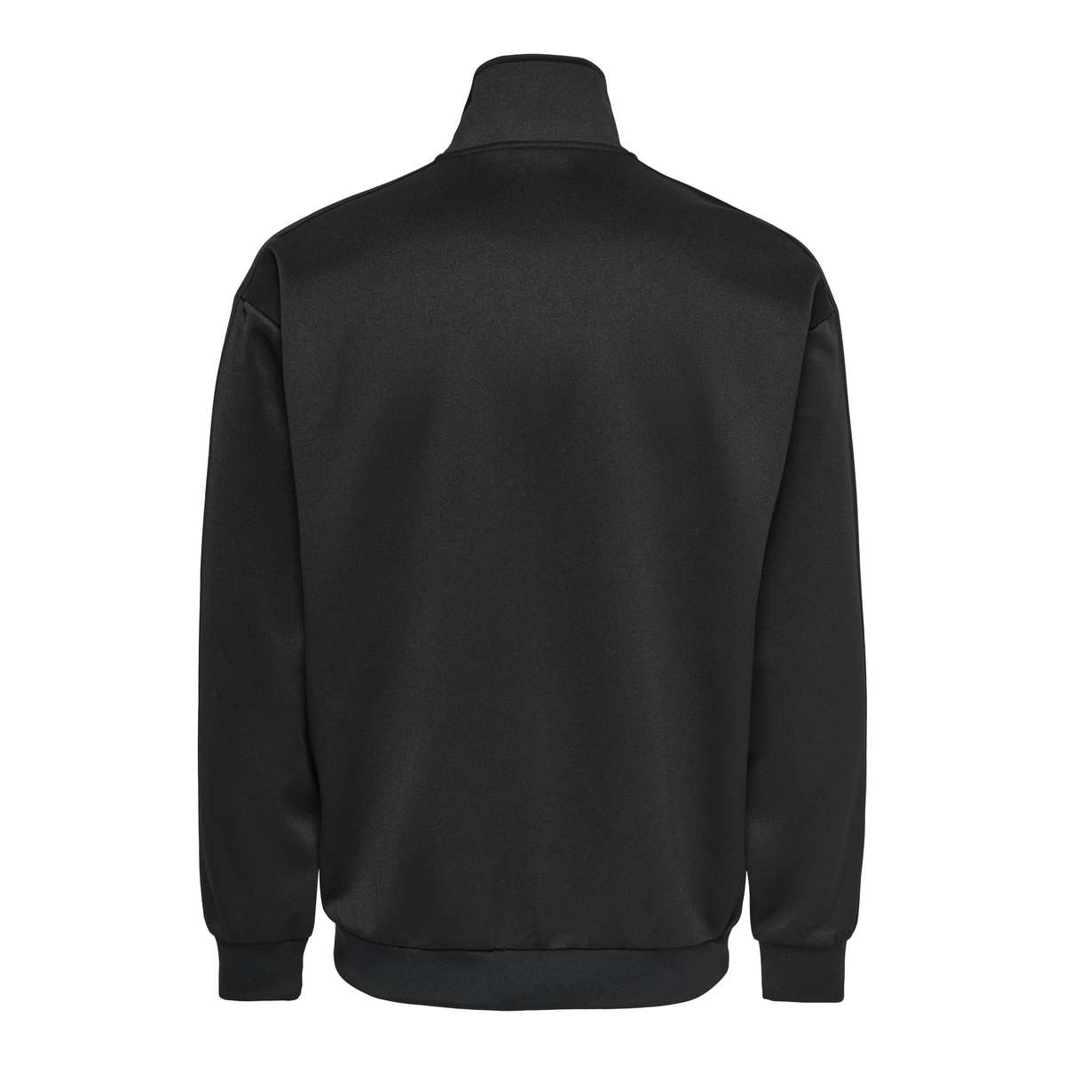 ONLY & SONS MEN΄S RIBER RELAXED FIT LONGSLEEVE ZIP STRIPE TRACK SWEAT BLACK